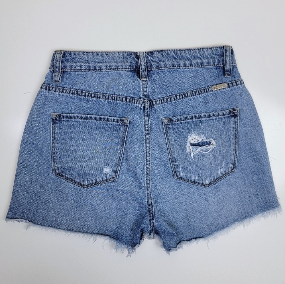 KanCan Renee Distressed High Rise Denim Cut Off Shorts S - Picture 2 of 8